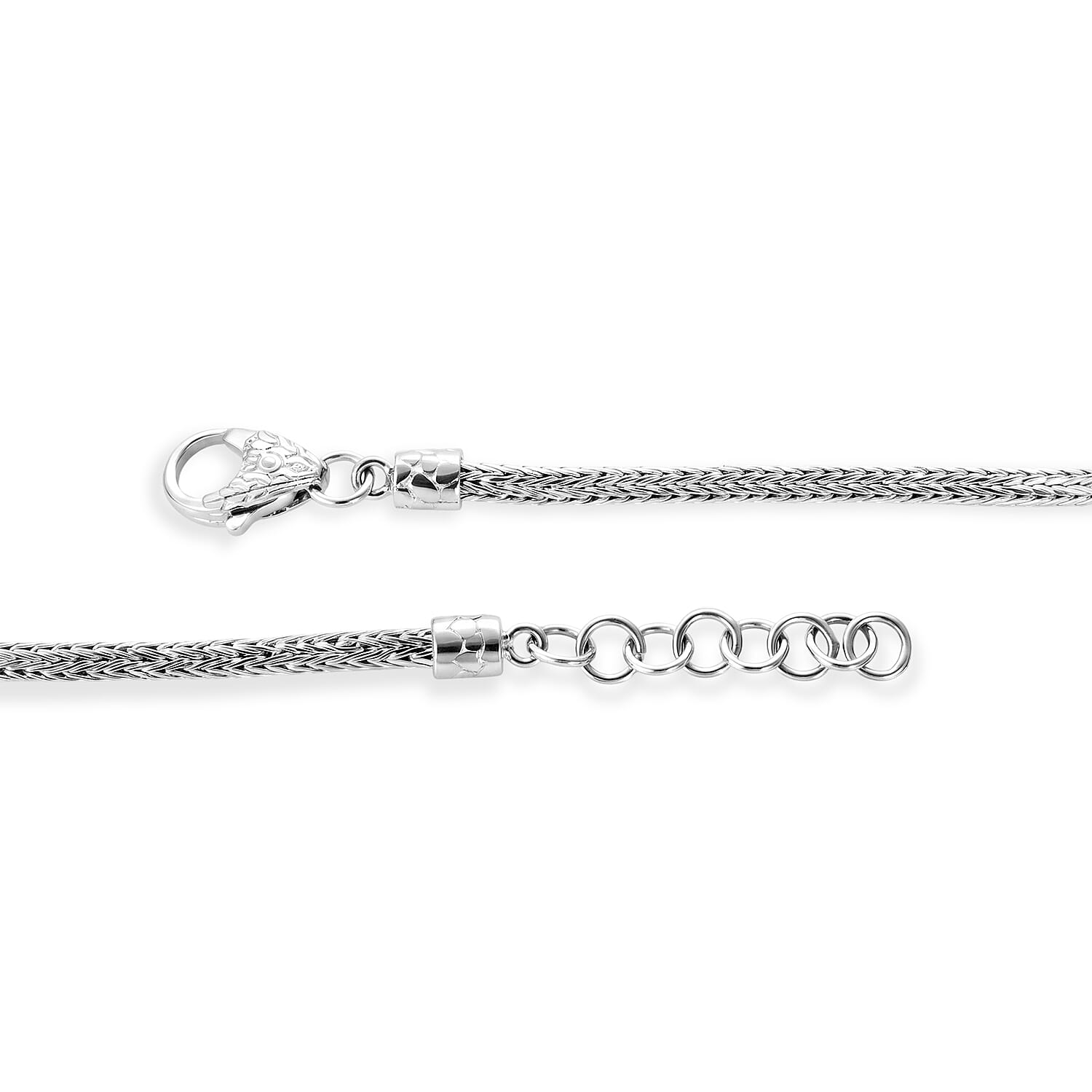 Royal Bali Collection - D'Joy Blue Sapphire Sterling Silver Bracelet (Size - 8), Silver Wt.12.35 Gms