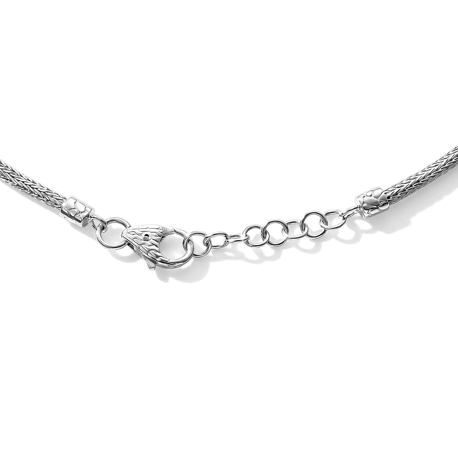 Royal Bali Collection - D'Joy Blue Sapphire Sterling Silver Necklace (Size - 20), Silver Wt. 21.26 Gms