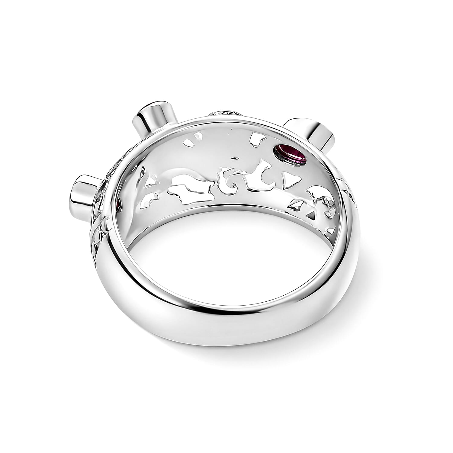Royal Bali Collection - D'Joy  Ruby Sterling Silver Ring