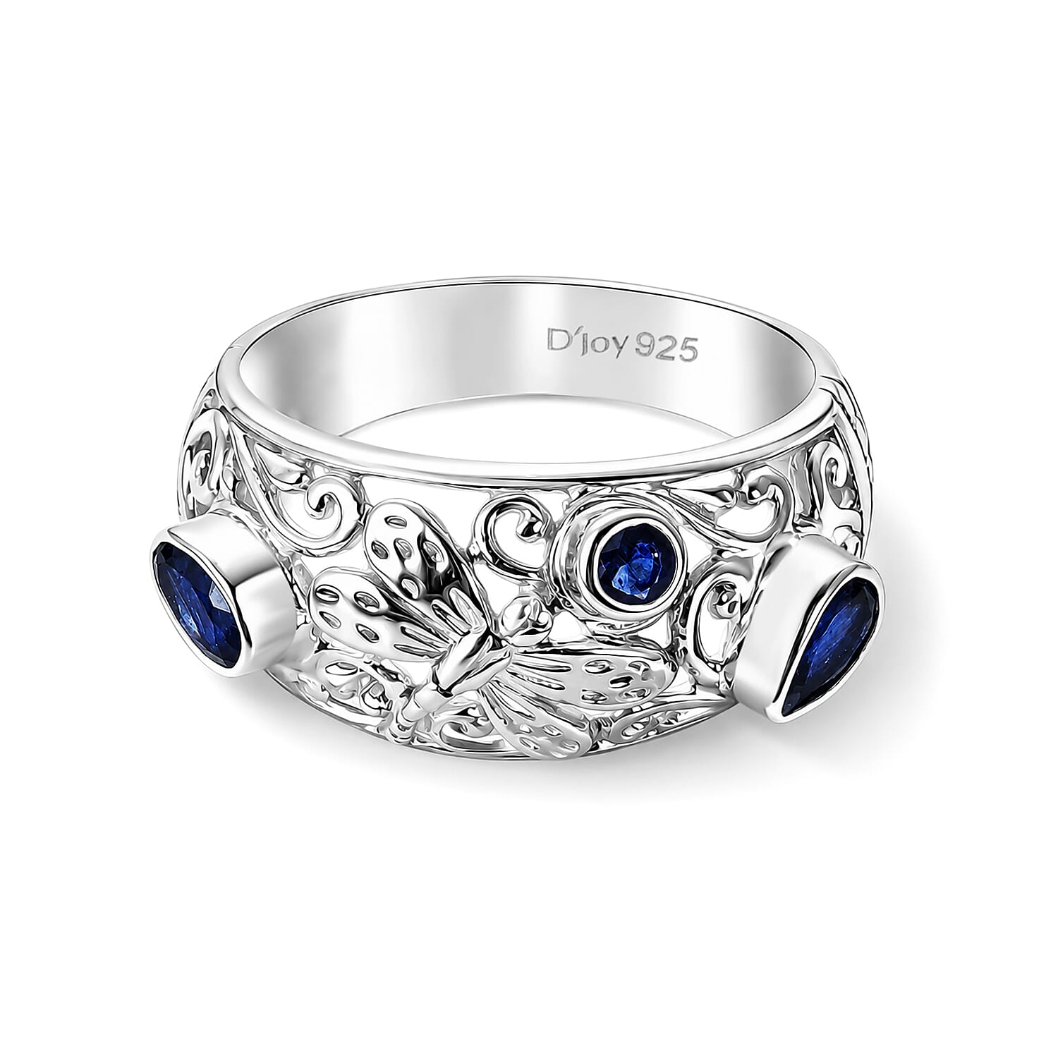 Royal Bali Collection - D'Joy Blue Sapphire Sterling Silver Ring