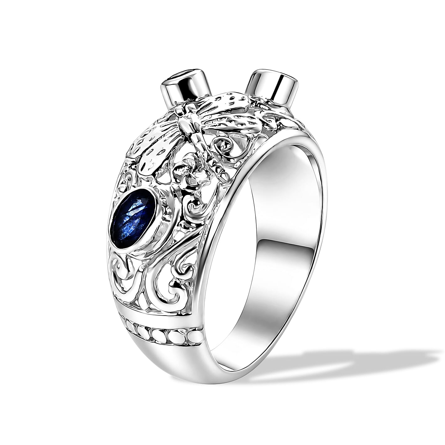 Royal Bali Collection - D'Joy Blue Sapphire Sterling Silver Ring