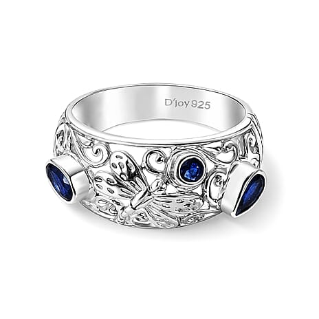 Royal Bali Collection - D'Joy Blue Sapphire Sterling Silver Ring