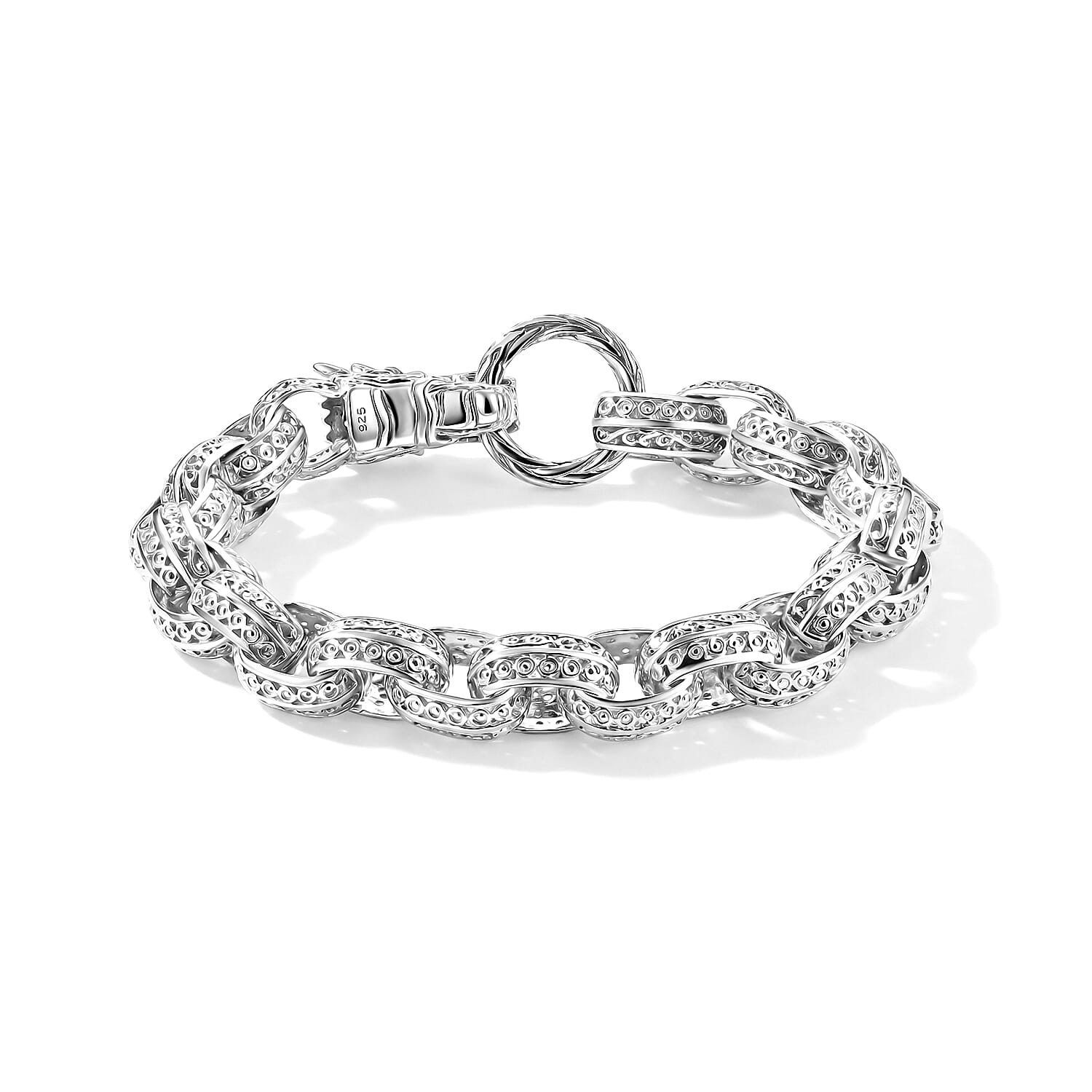 Royal Bali Collection - D'Joy Sterling Silver Tirta Naga Bracelet (Size - 7.5), Silver Wt. 27.70 Gms