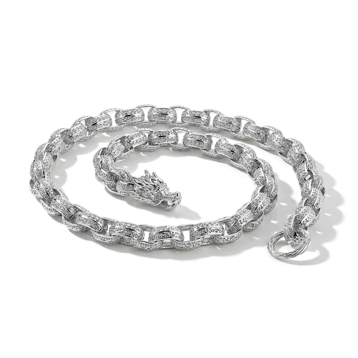 Royal Bali Collection - D'Joy Sterling Silver Tirta Naga Necklace (Size - 20), Silver Wt. 72.70 Gms