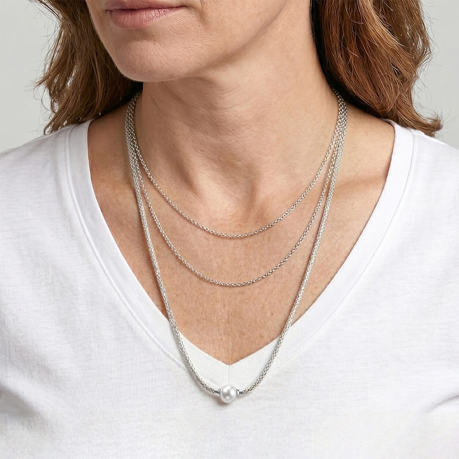 Royal Bali Collection - D'Joy White Edison Pearl (11-12mm) Sterling Silver Tulangnaga Necklace (Size - 20) with Lobster Clasp 10.13 Ct, Silver Wt. 13.00 Gms