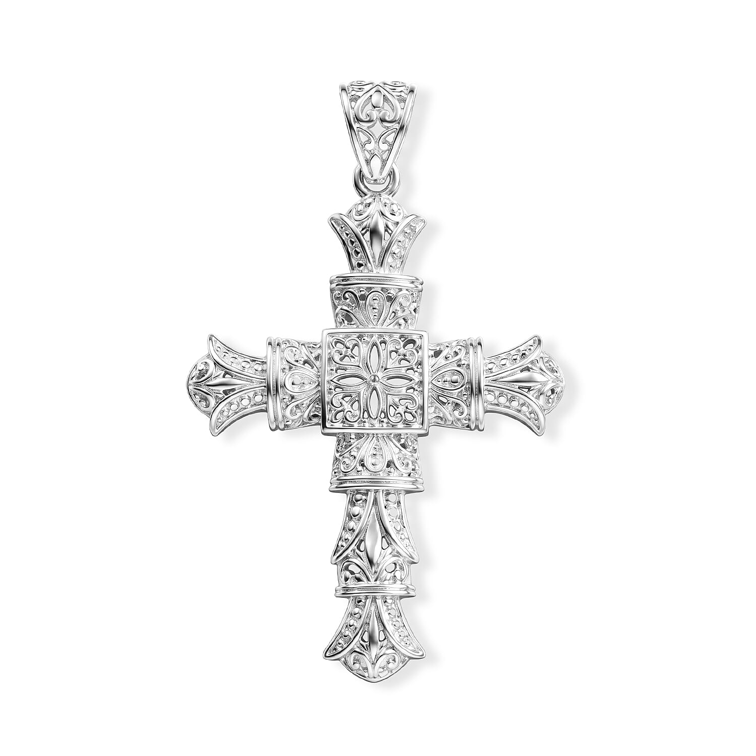 Royal Bali Collection - D'Joy Sterling Silver Cross Pendant, Silver Wt. 10.55 Gms