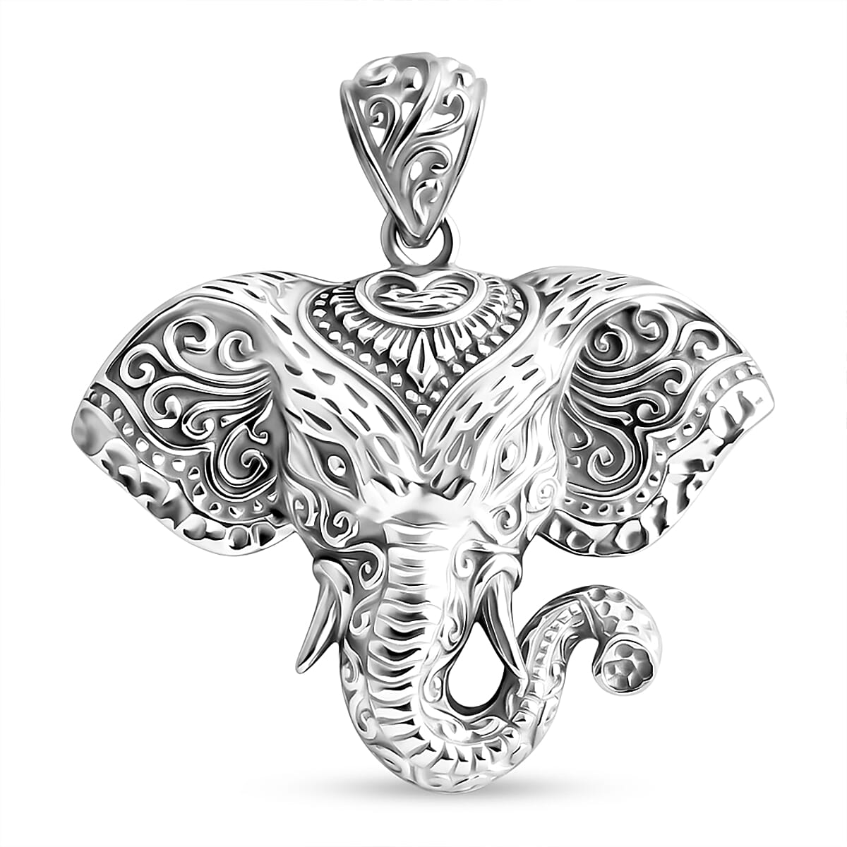 Royal Bali Collection - D'Joy Sterling Silver Elephant Head Pendant