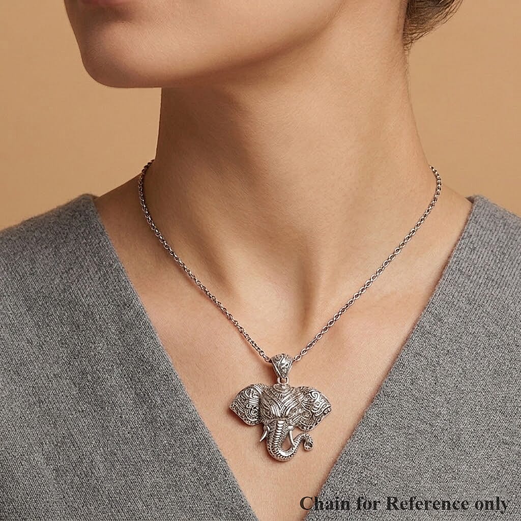 Royal Bali Collection - D'Joy Sterling Silver Elephant Head Pendant