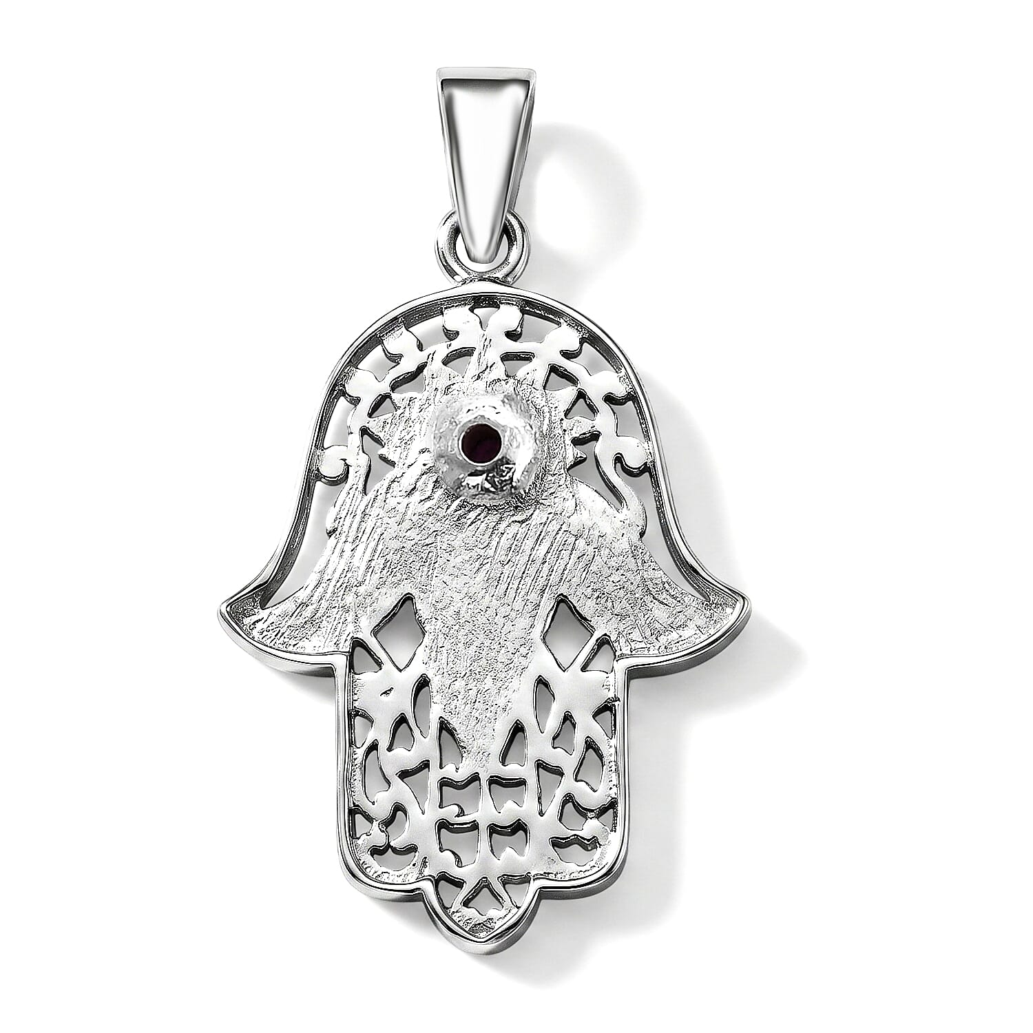 Royal Bali Collection - Fissure Filled Ruby Sterling Silver Pendant