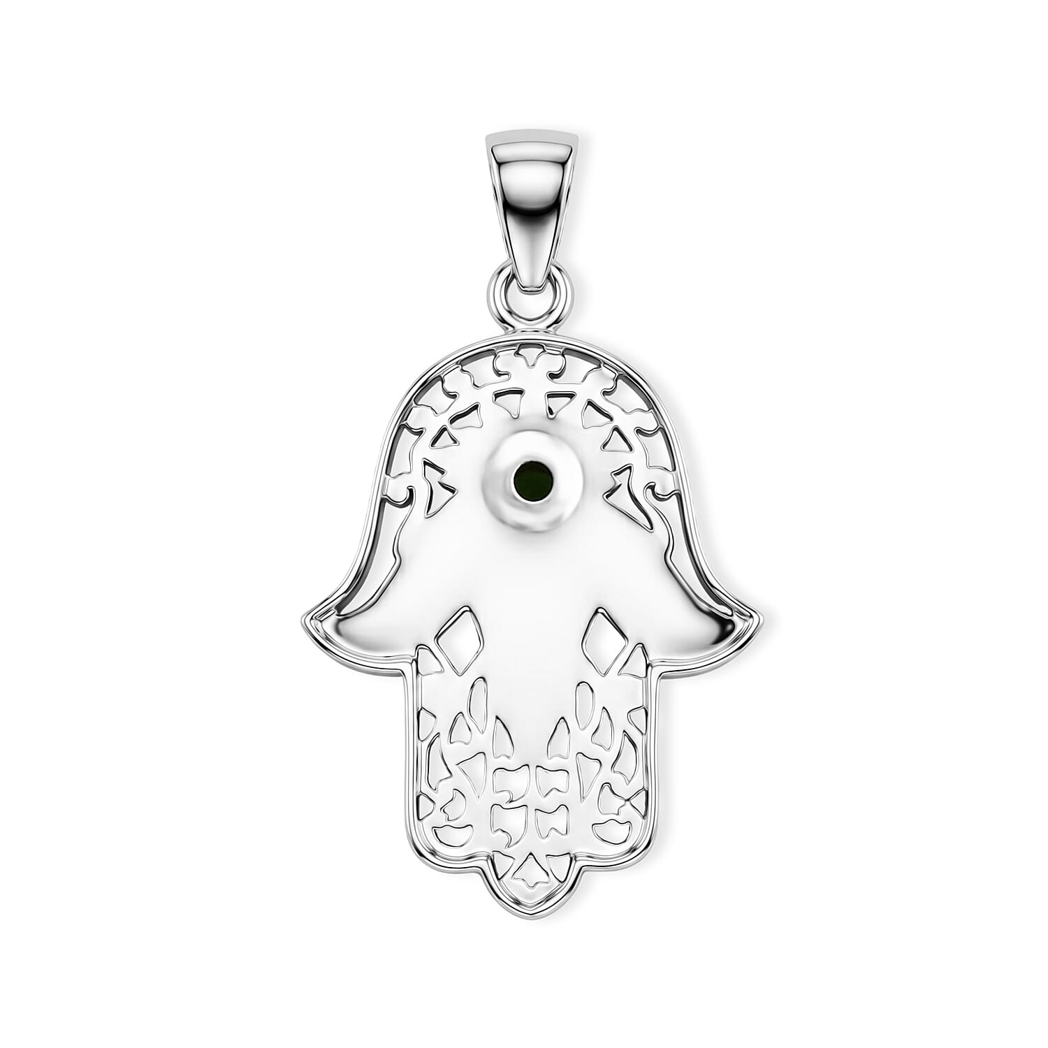Royal Bali Collection - Natural Chrome Diopside Sterling Silver Pendant