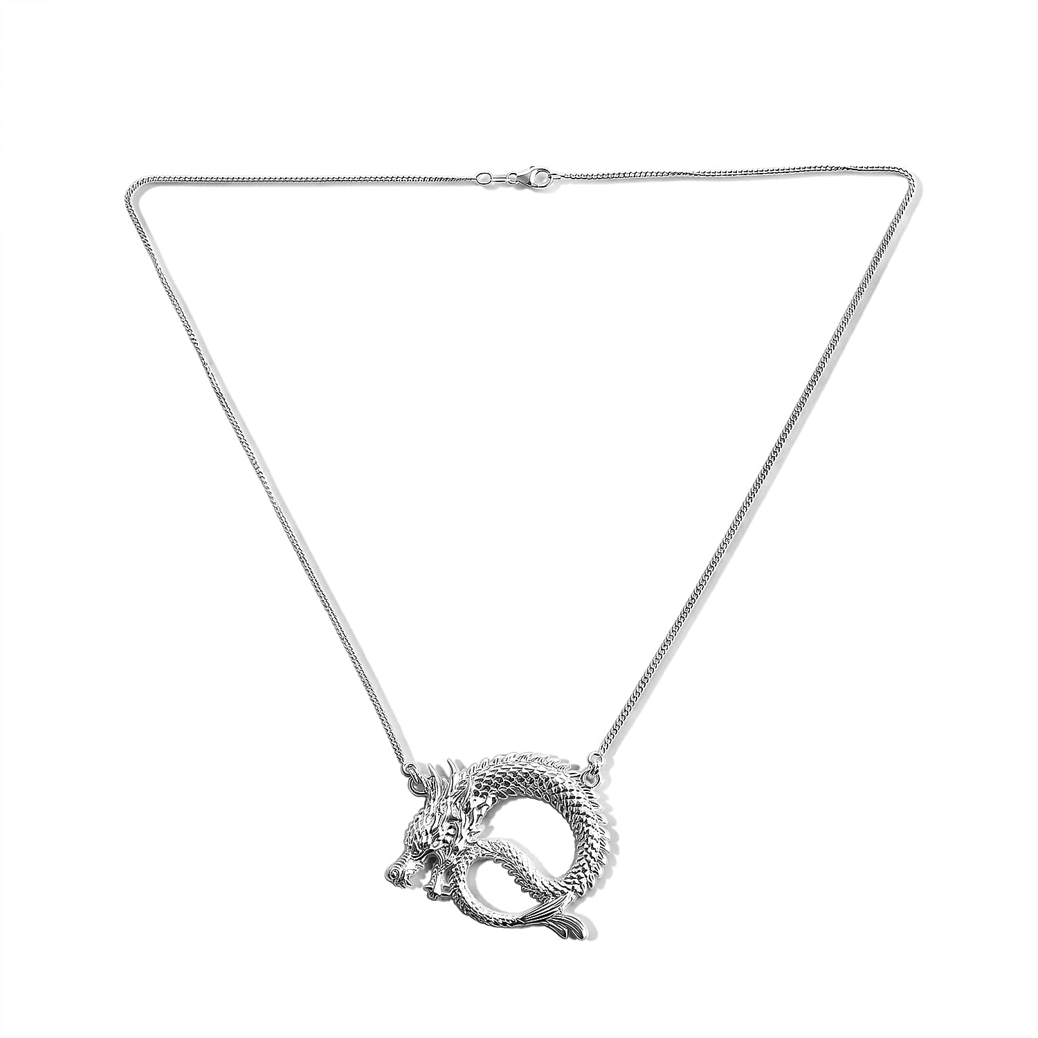 Royal Bali Collection - D'Joy Sterling Silver Dragon Necklace (Size - 20)