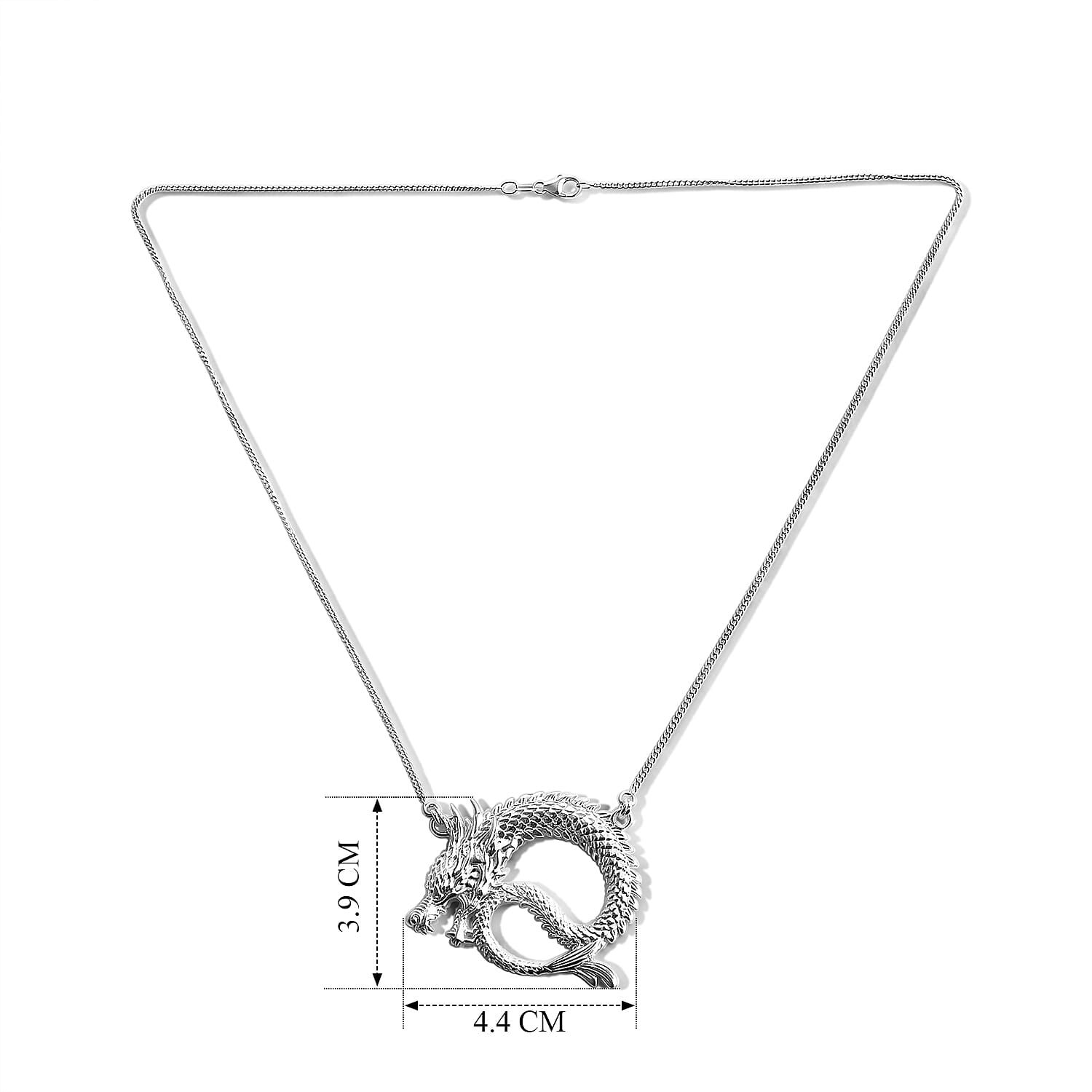 Royal Bali Collection - D'Joy Sterling Silver Dragon Necklace (Size - 20)