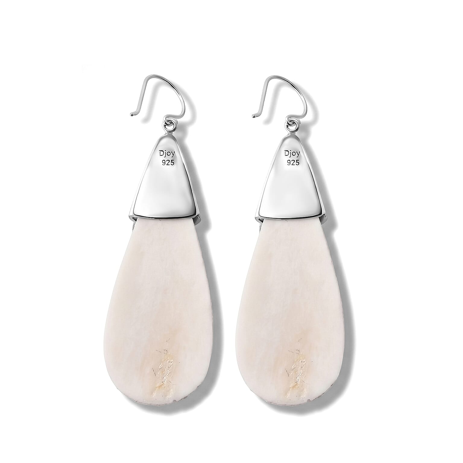 Royal Bali Collection - D'Joy Ox Bone & Citrine Sterling Silver Dangle Earring with Hook 19.74 Ct.