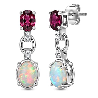 https://tjcuk.sirv.com/Products/86/0/8604045/D-Joy-Ethiopian-Opal-Rhodolite-Garnet-White-Zircon-Dangling-Earring-in_8604045.jpg?w=342&h=342
