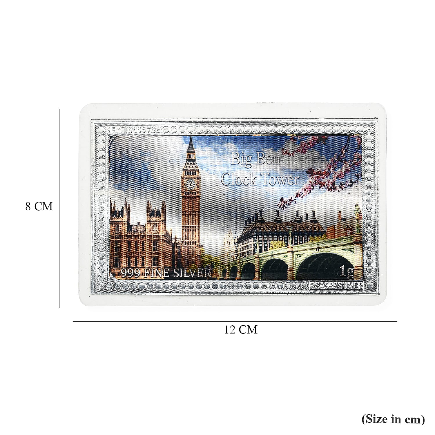 Sterling Silver (99.9% Purity) Big Ben Clock Tower Collectible