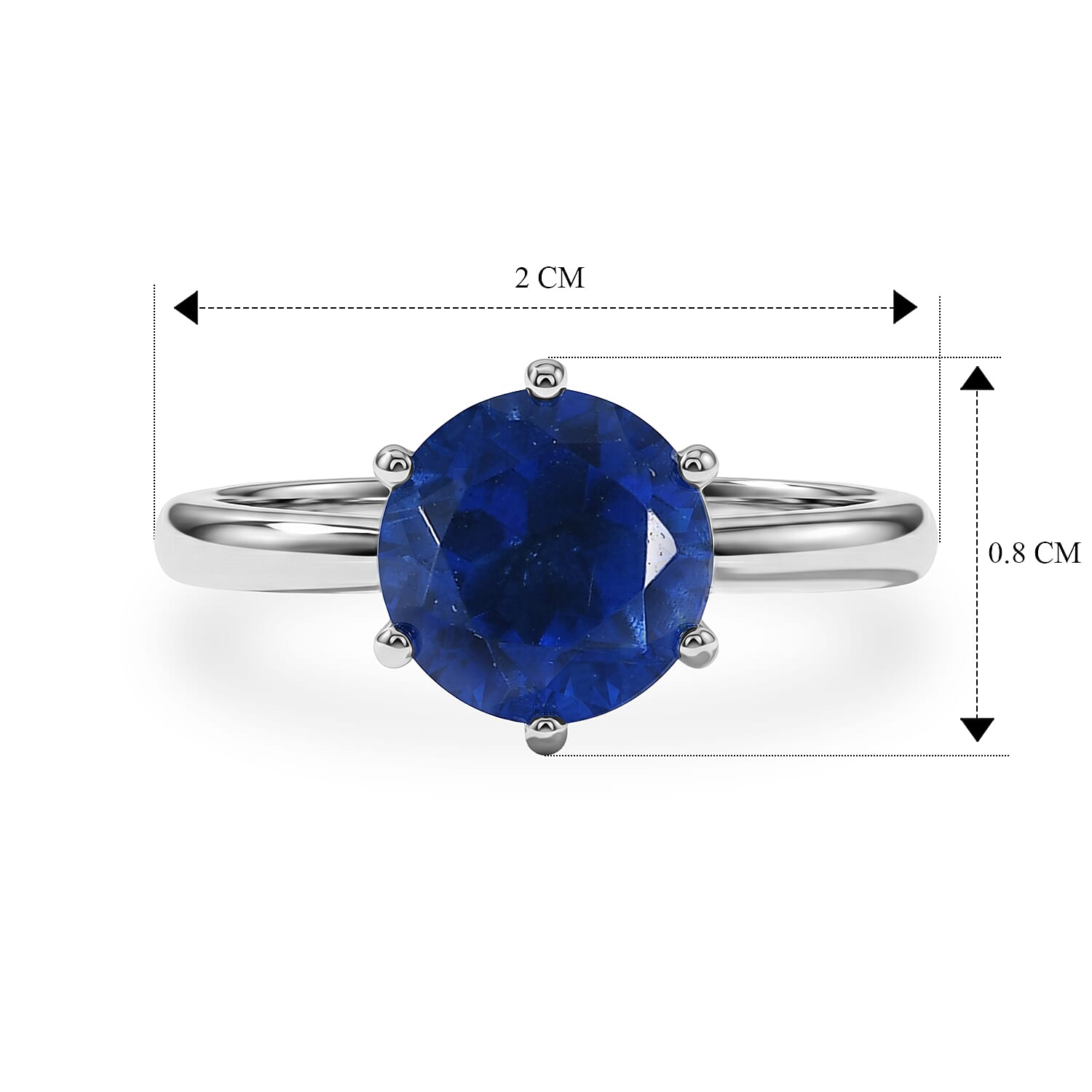 Ceylon Color Quartz Solitaire Ring in Platinum Overlay Sterling Silver 2.30 Ct.