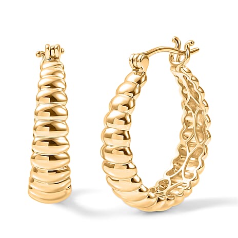 EverTrue Bronzella Collection - Full Hoop Earring with Clasp Back in 18K Gold Plating