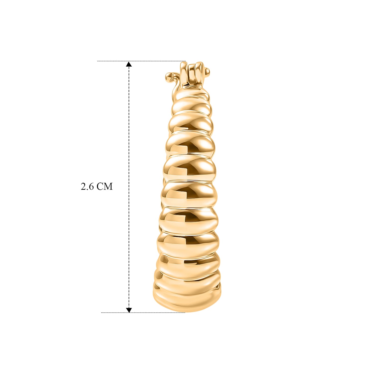 EverTrue Bronzella Collection - Full Hoop Earring with Clasp Back in 18K Gold Plating