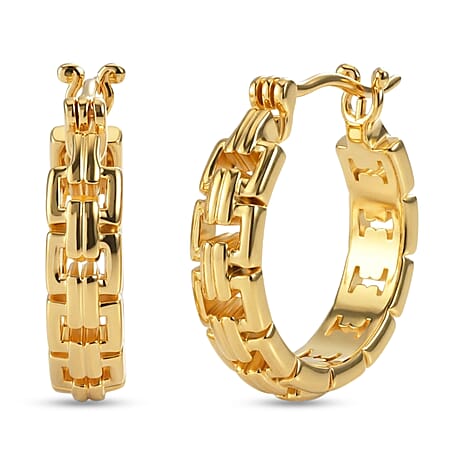 EverTrue Bronzella Collection - Full Hoop Earring with Clasp in 18K Gold Plating