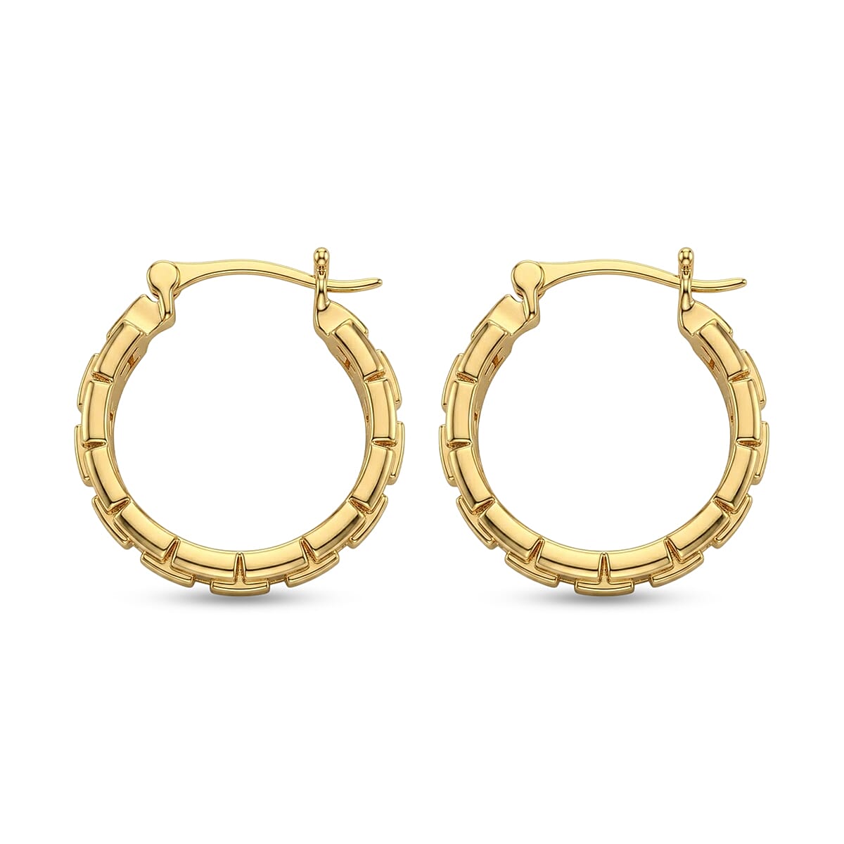 EverTrue Bronzella Collection - Full Hoop Earring with Clasp in 18K Gold Plating