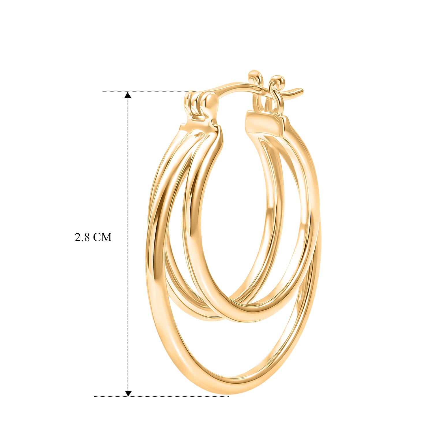 EverTrue Bronzella Collection - Earring with Clasp Back in 18K Gold Plating