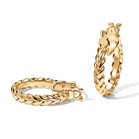 EverTrue Bronzella Collection - Full Hoop Earring with Clasp Back in 18K Gold Plating
