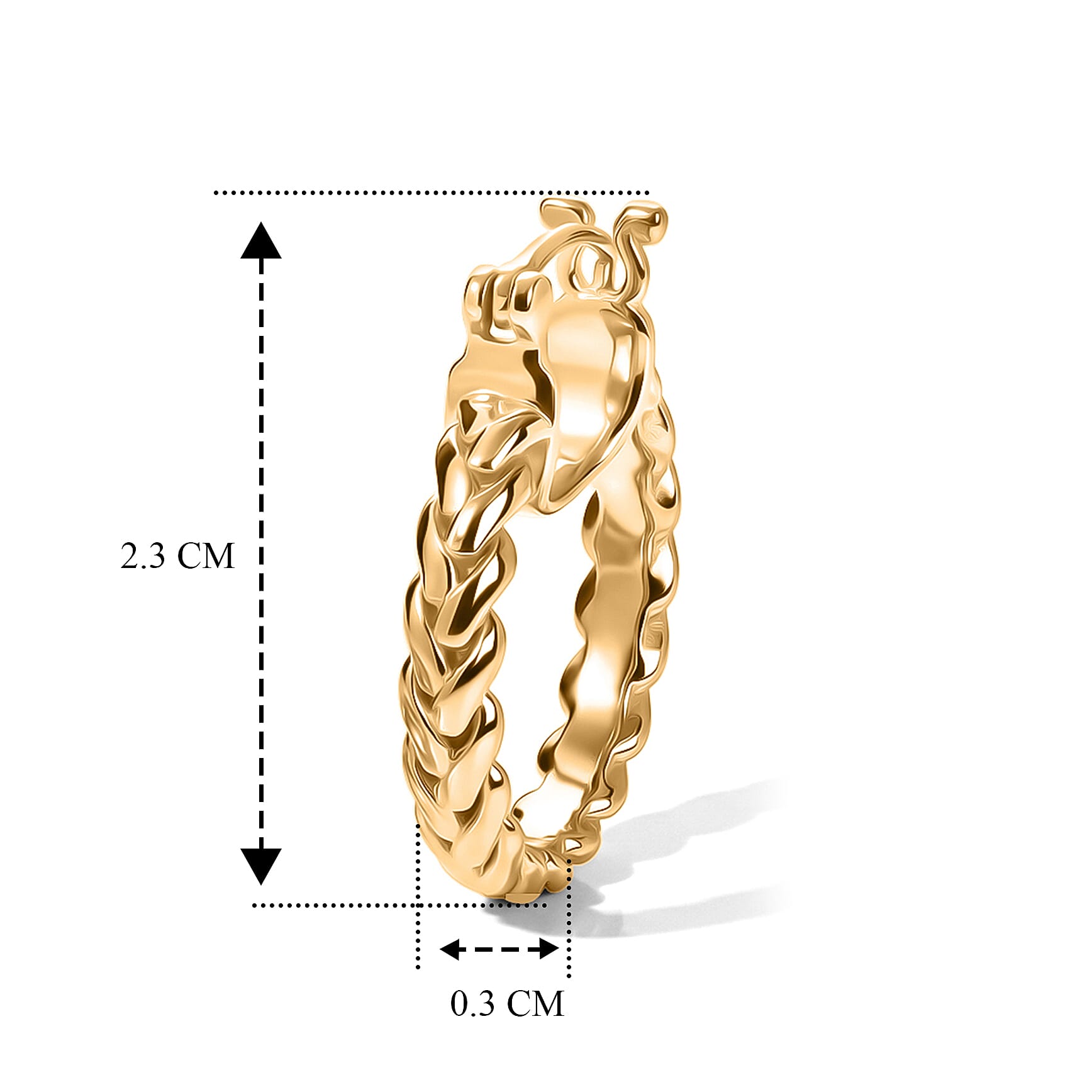 EverTrue Bronzella Collection - Full Hoop Earring with Clasp Back in 18K Gold Plating