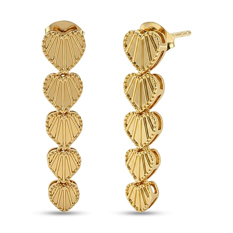 EverTrue Bronzella Collection - Heart Drop Earring with Push Post in 18K Gold Plating