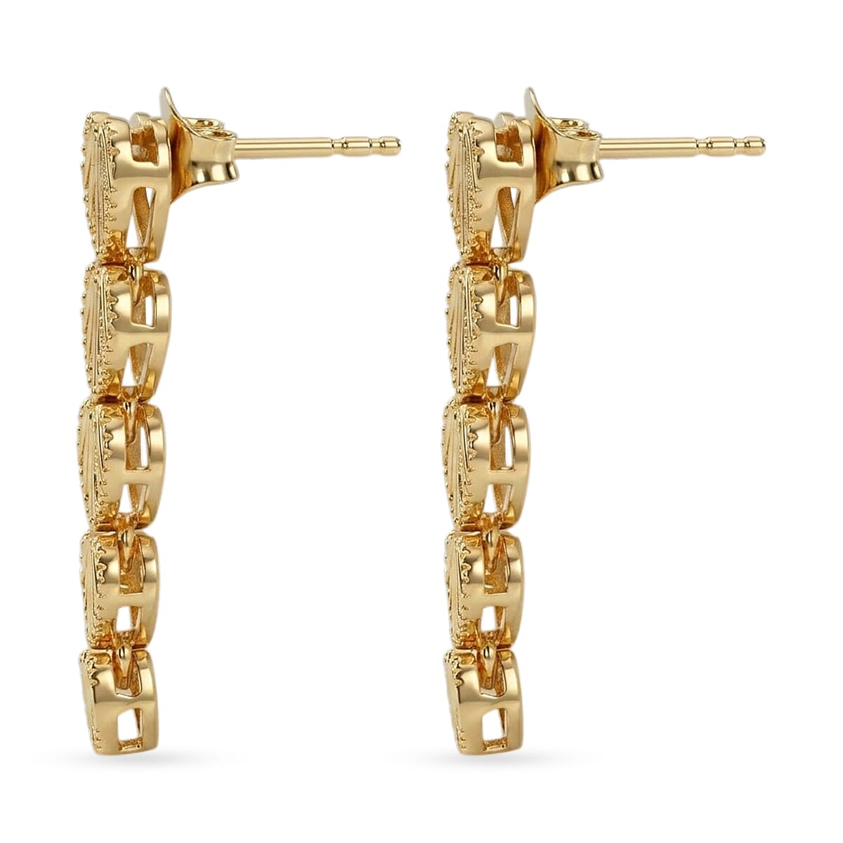 EverTrue Bronzella Collection - Heart Drop Earring with Push Post in 18K Gold Plating