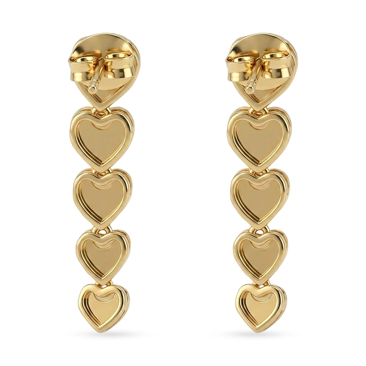 EverTrue Bronzella Collection - Heart Drop Earring with Push Post in 18K Gold Plating