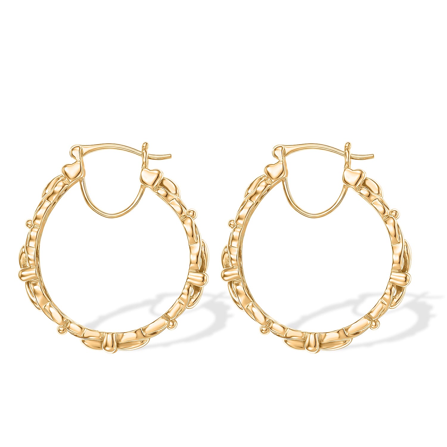 EverTrue Bronzella Collection - Full Hoop Earring with Clasp Back in 18K Gold Plating