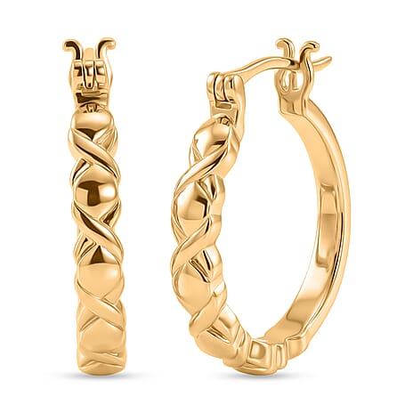 EverTrue Bronzella Collection - Full Hoop Earring with Clasp in 18K Gold Plating