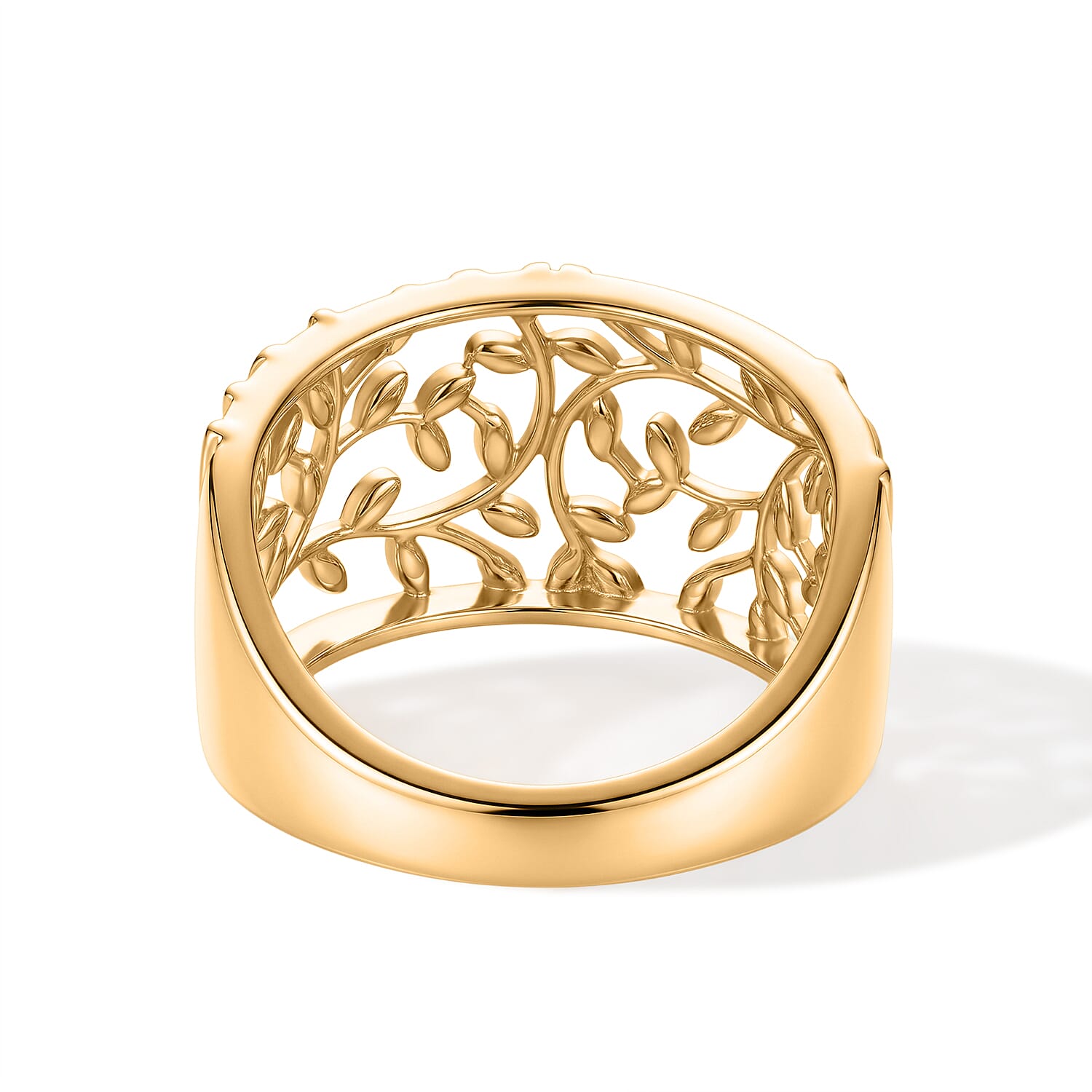 EverTrue Bronzella Collection - Leaf Vine Filigree Ring in 18K Gold Plating
