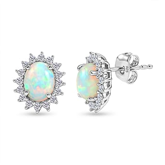 https://tjcuk.sirv.com/Products/86/0/8607609/D-Joy-Ethiopian-Opal-White-Zircon-Halo-Earring-with-Push-Post-in-Plati_8607609.jpg?w=342&h=342
