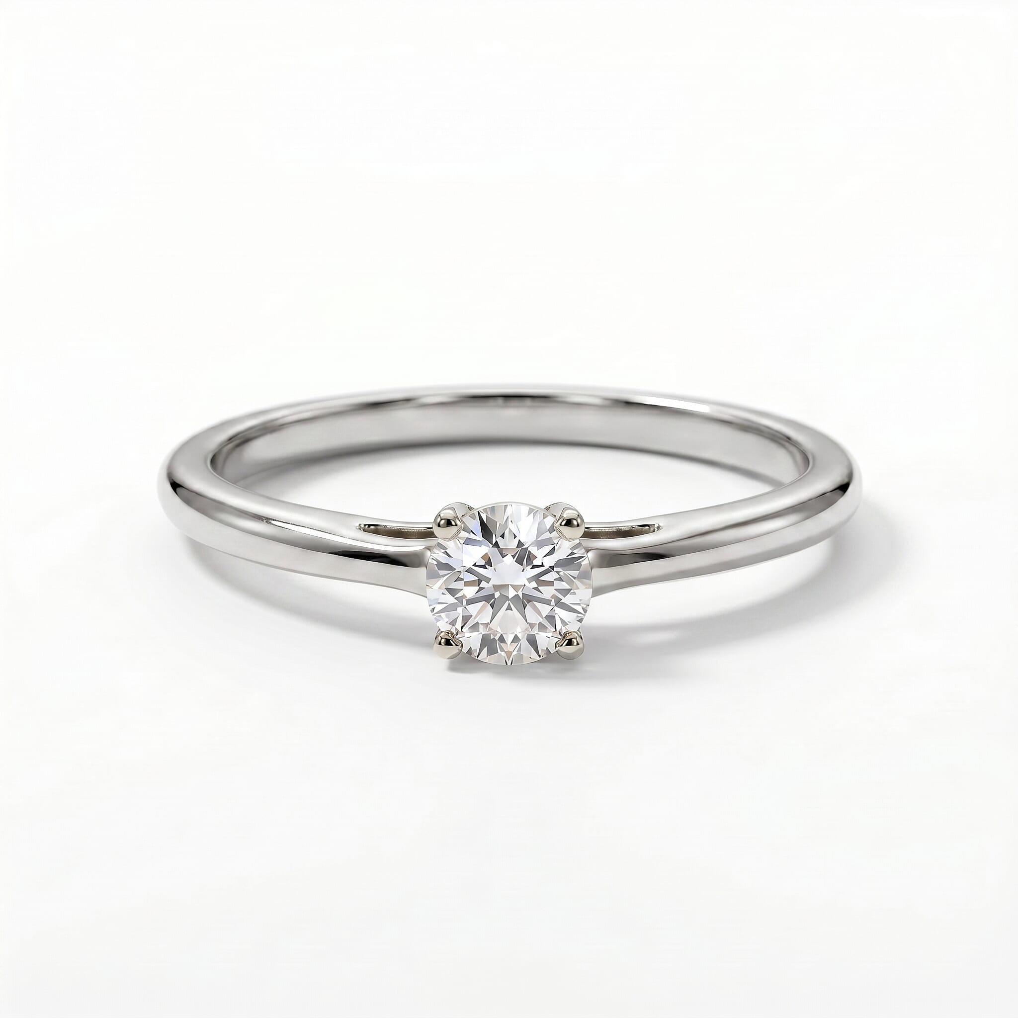 LUXURIANT- Lab Grown Diamond Solitaire Ring in Sterling Silver