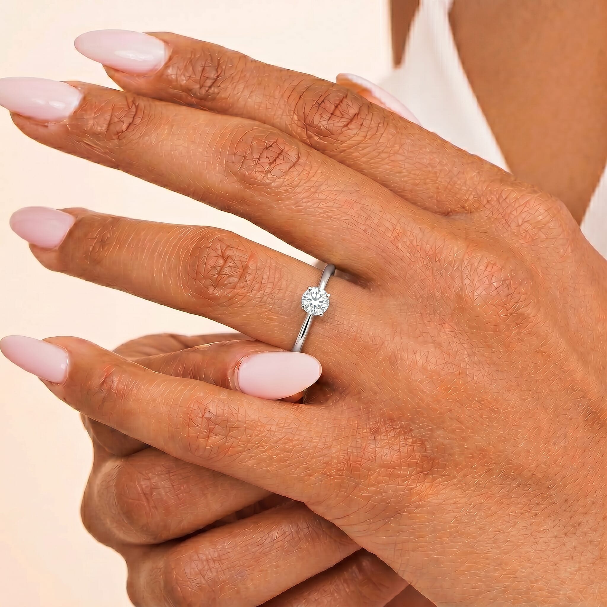 LUXURIANT- Lab Grown Diamond Solitaire Ring in Sterling Silver
