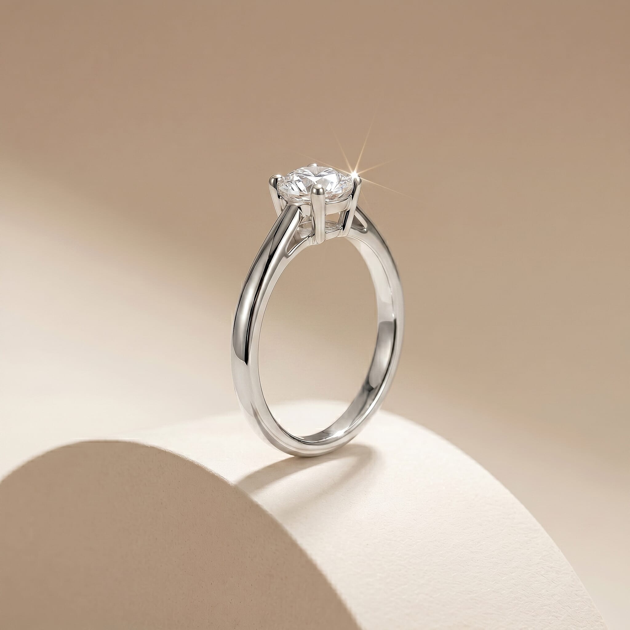 LUXURIANT- Lab Grown Diamond Solitaire Ring in Sterling Silver