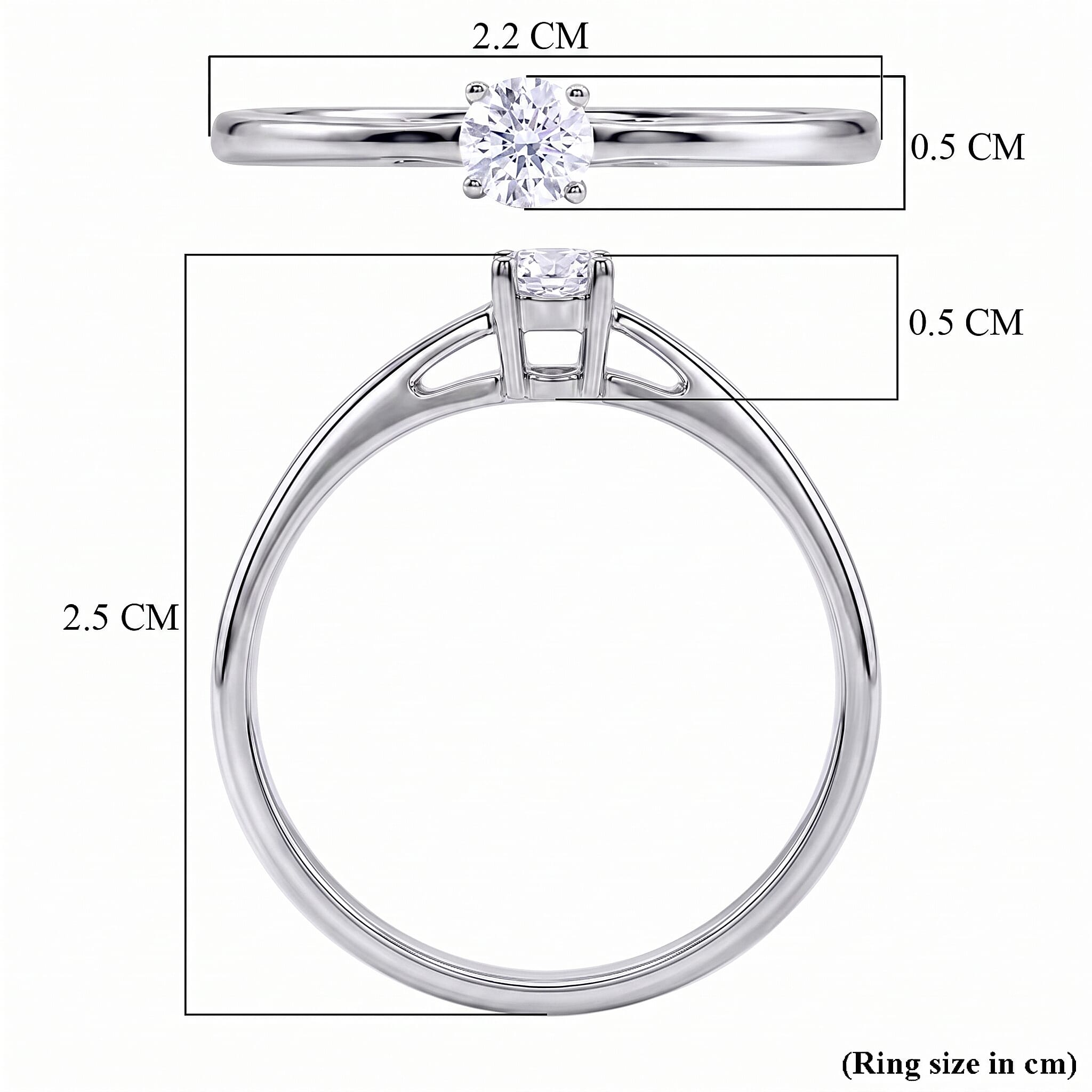 LUXURIANT- Lab Grown Diamond Solitaire Ring in Sterling Silver