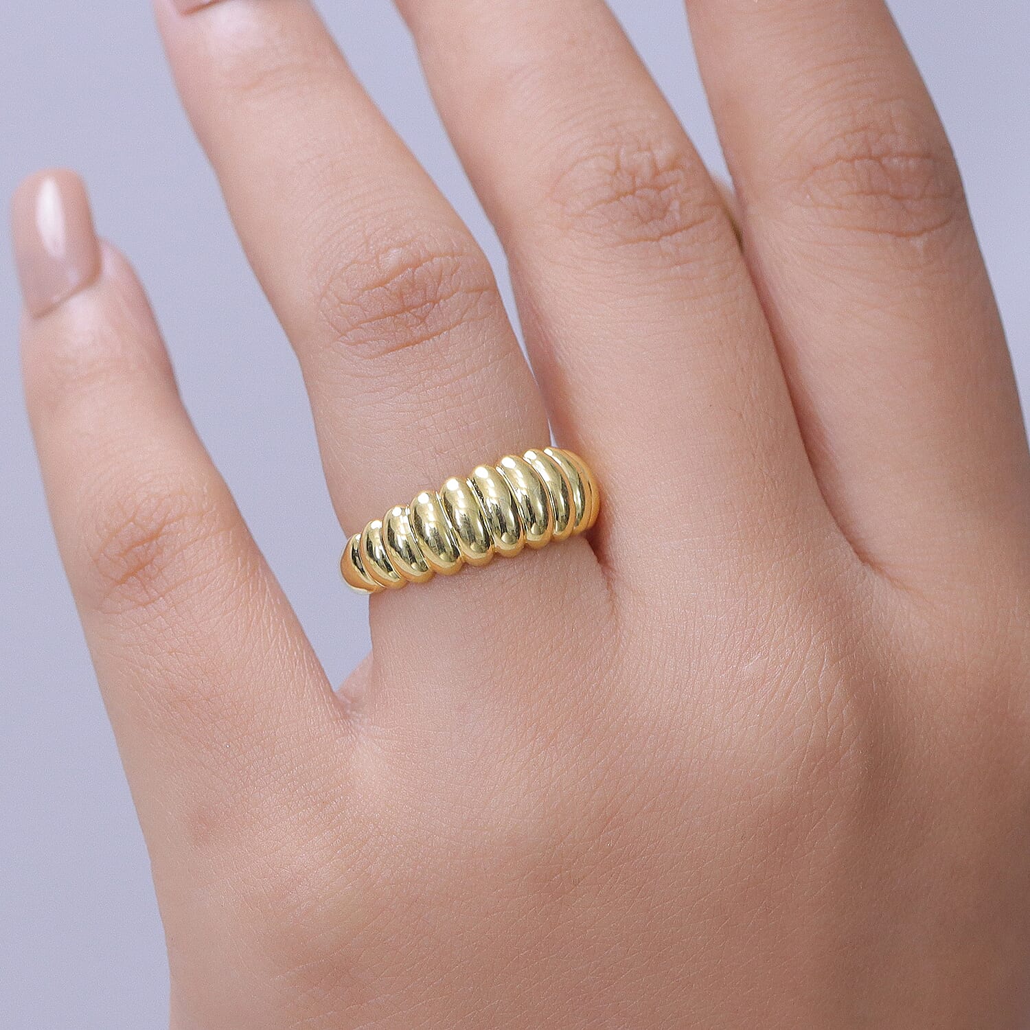 EverTrue Bronzella Collection - Scalloped Ring in 18K Gold Plating