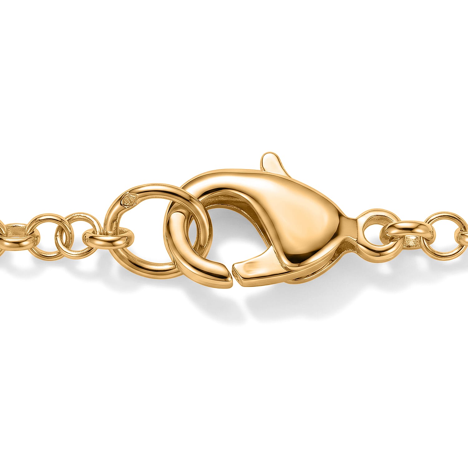 EverTrue Bronzella Collection - Heart Link Necklace (Size - 20) in Yellow Gold Tone