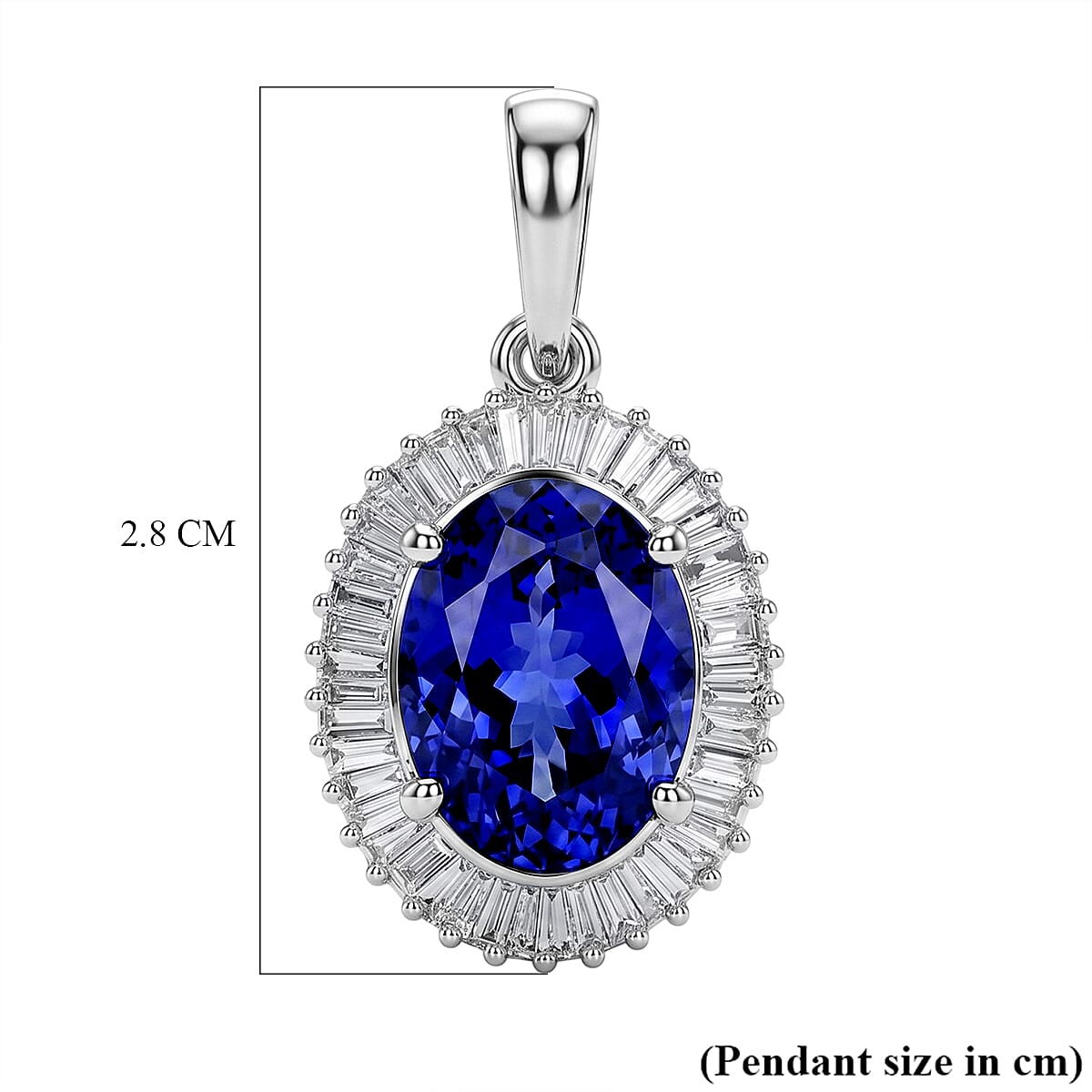 BLACK FRIDAY HEIRLOOM DEAL - Rhapsody 950 Platinum AAAA Intense Vivid Tanzanite (5.18 Ct) & Natural White Diamond (0.90 VS-E-F) Pendant 6.05 Ct