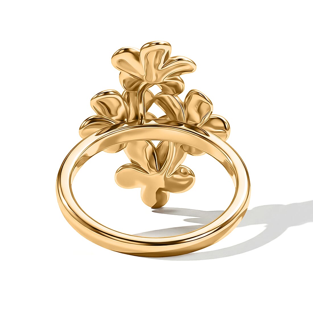 DOD- EverTrue Bronzella Collection - Floral Ring in 18K Gold Plating
