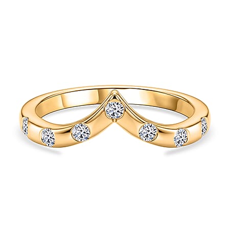 Luxuriant - Lab Grown Diamond (SI-G-H) Wishbone Ring in 18K Vermeil Yellow Gold Plated Sterling Silver 0.25 Ct. Luxuriant - Lab Grown Diamond (SI-G-H) Wishbone Ring in 18K Vermeil Yellow Gold Plated Sterling Silver 0.25 Ct.