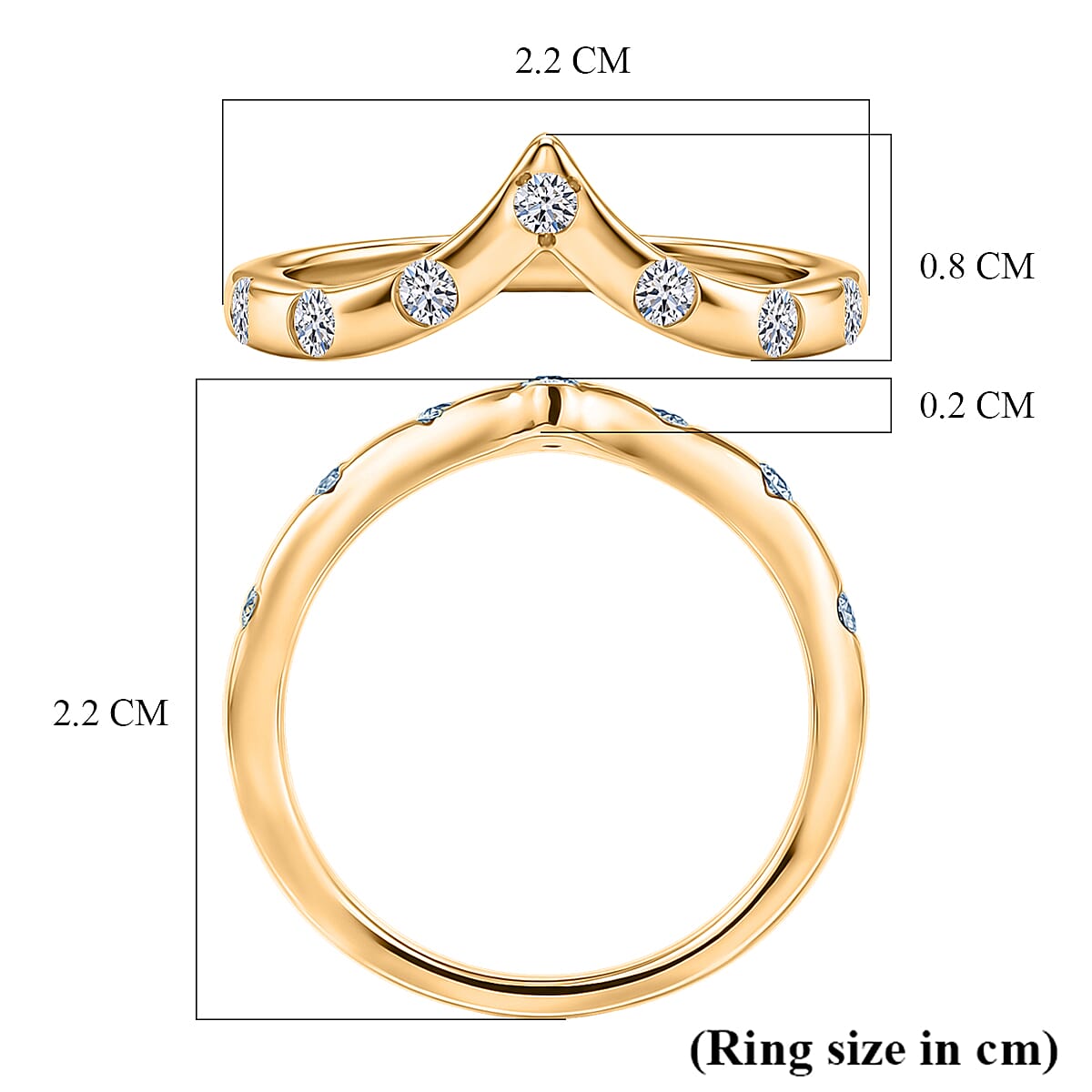 LUXURIANT - Lab Grown Diamond Band Ring in Sterling Silver 0.238 Ct.