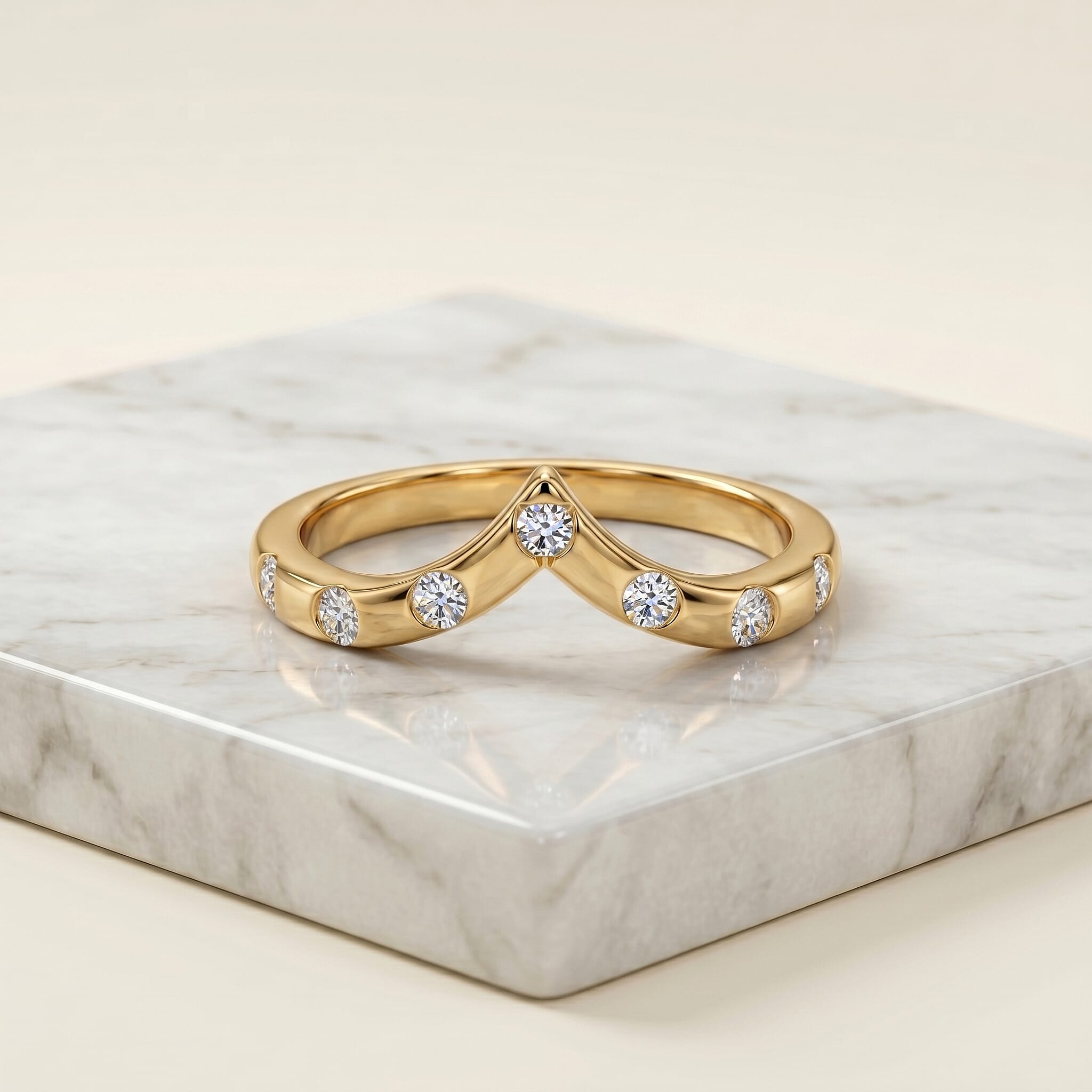 LUXURIANT - Lab Grown Diamond (SI-G-H) Wishbone Ring in Sterling Silver