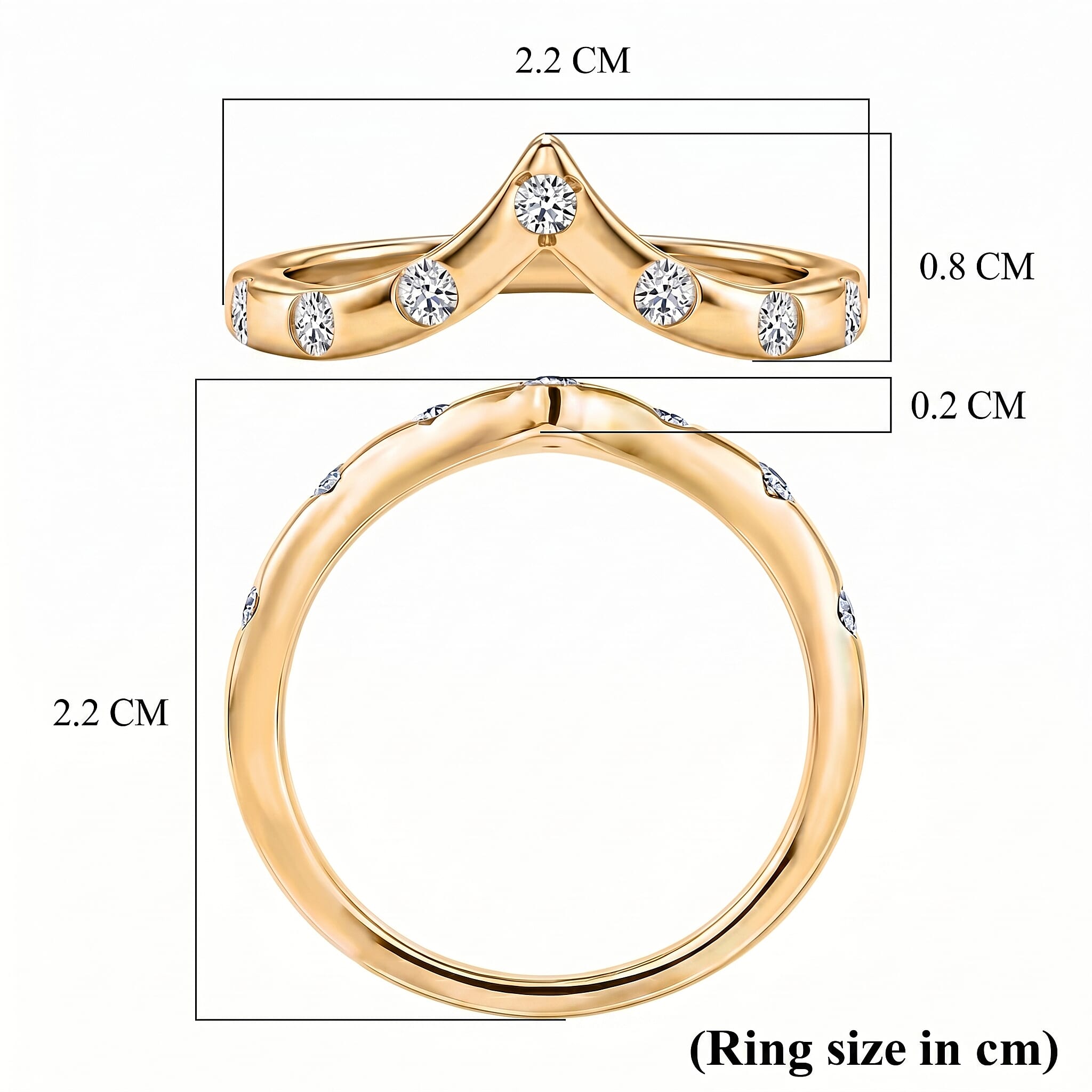 LUXURIANT - Lab Grown Diamond (SI-G-H) Wishbone Ring in Sterling Silver