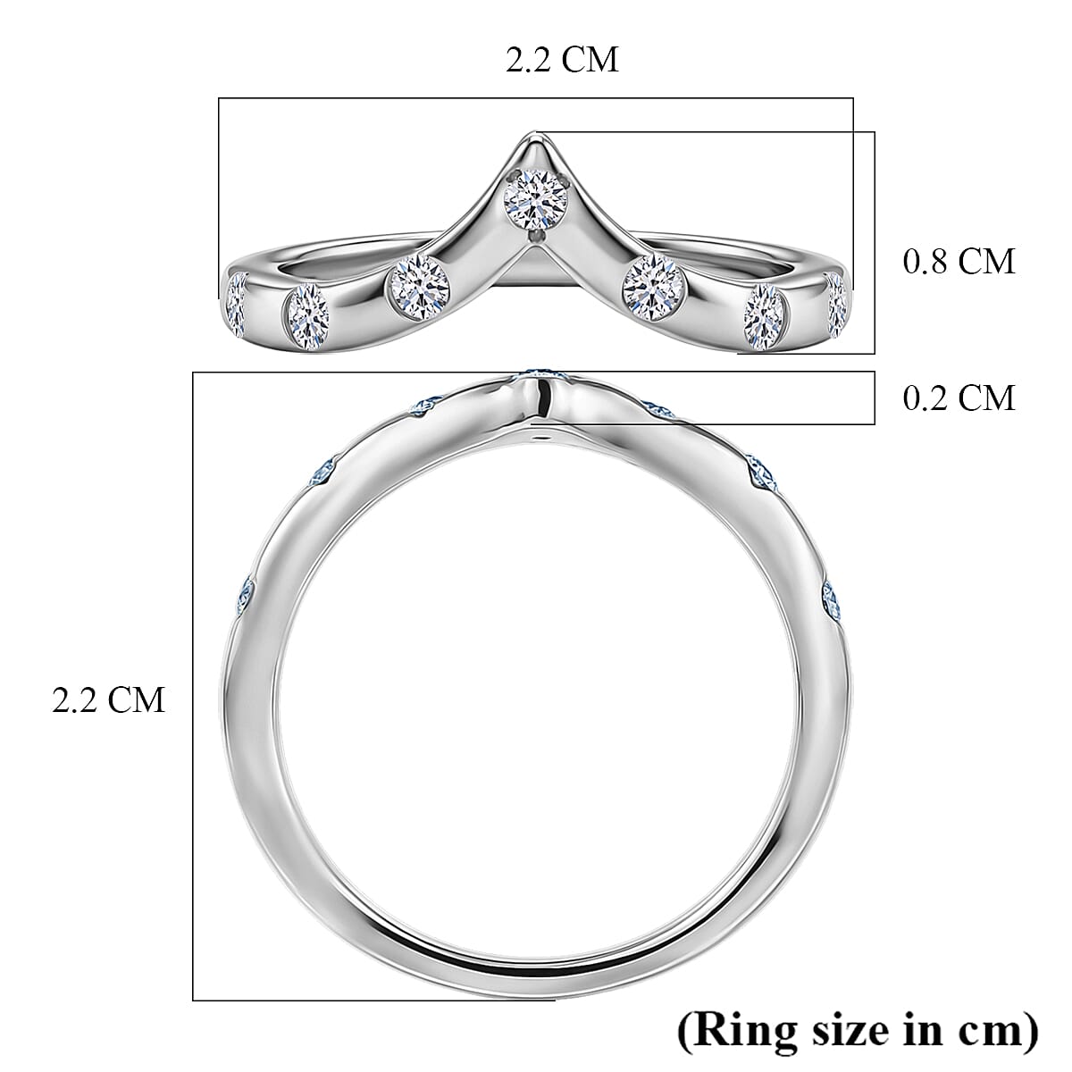 LUXURIANT - Lab Grown Diamond Band Ring in Sterling Silver 0.238 Ct.