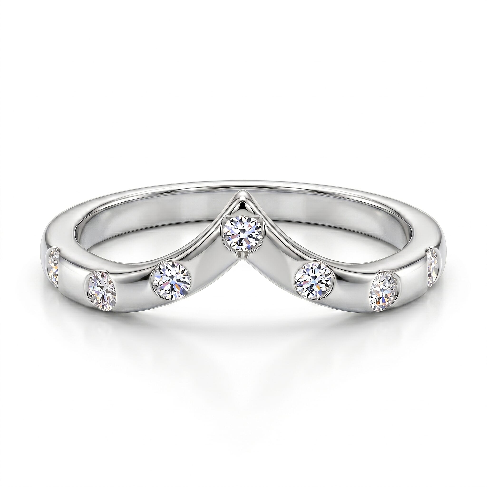 LUXURIANT - Lab Grown Diamond (SI-G-H) Wishbone Ring in Sterling Silver