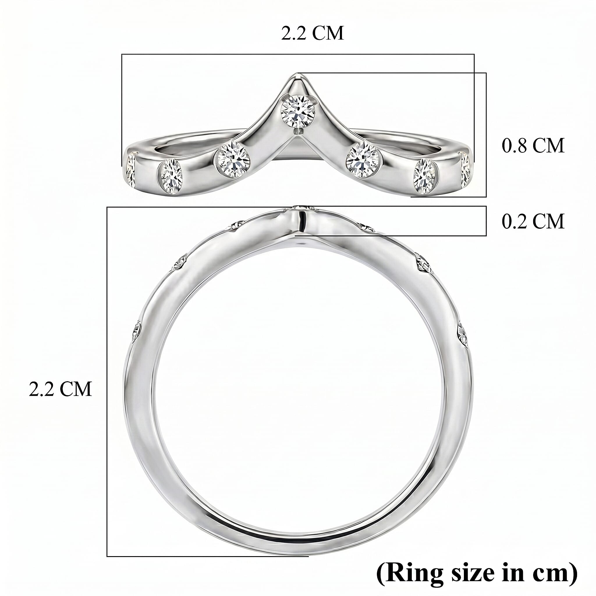 LUXURIANT - Lab Grown Diamond (SI-G-H) Wishbone Ring in Sterling Silver