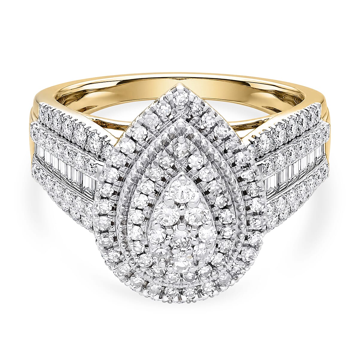Luxuriant - Lab Grown Diamond (SI-G-H) Ring in 18K Vermeil Yellow Gold Plated Sterling Silver 1.00 Ct.